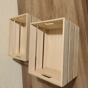 Two Small Wooden Crate/Bins